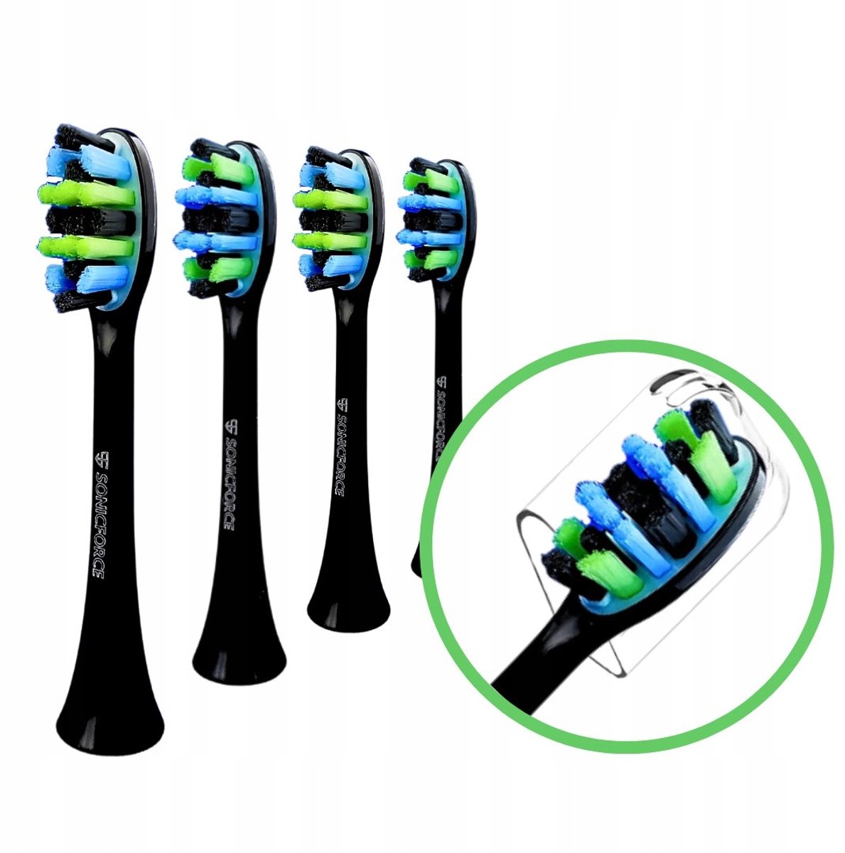 4x Zwarte Borstelkoppen Vervanging voor GRUNDIG TBB 87 88 8731 8730