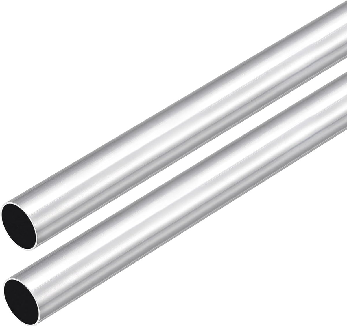 DMiotech 2pcs (16mm OD x 15mm ID) 6063 Aluminum Round Tube 300mm Length Industry Metal Tube for Machinery Frame - ShopVlot