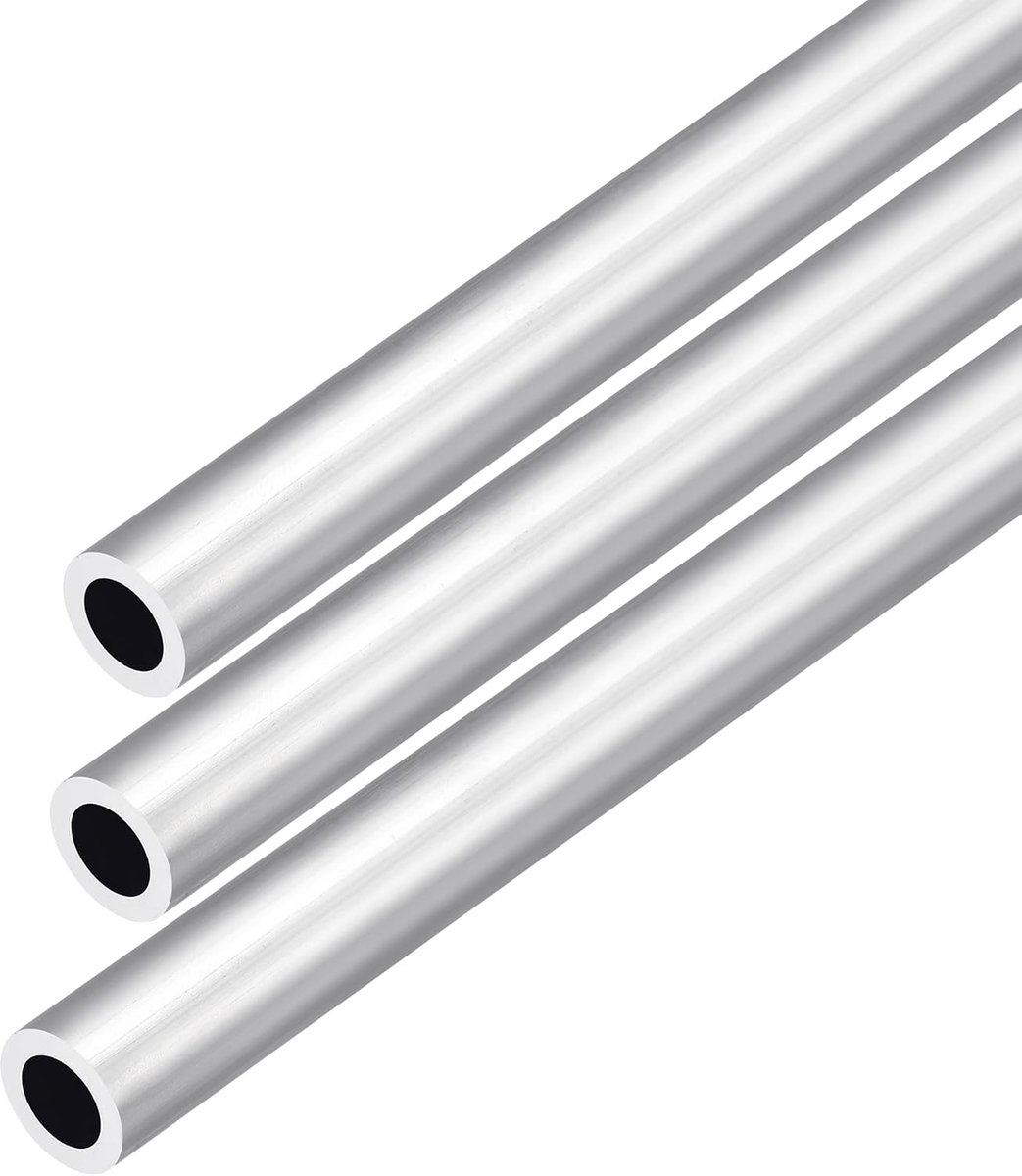 DMiotech 3Pack (12mm OD x 8mm ID) 6063 Aluminum Round Tube 300mm Length Industry Metal Tube for Machinery Frame - ShopVlot