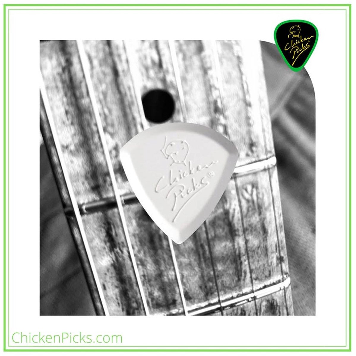 ChickenPicks Badazz III 3.2mm Gitaarpick Thermosetting Plastic Gladde Oppervlakte Voor Precisie