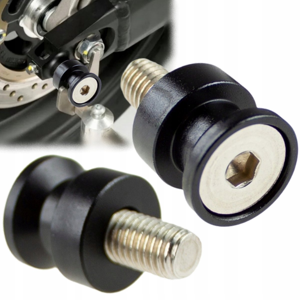 Ondersteuningsbout met rol voor motorlift - M8x1.25 Achter