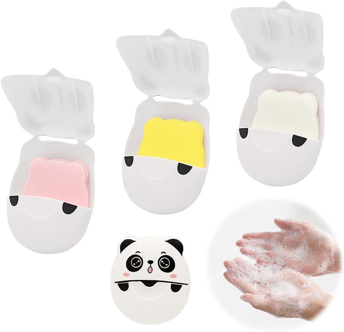 Papierzeep Bladen 150 Stuks - Panda Patroon - Compact en Scented - Ideaal voor Reizen - ShopVlot