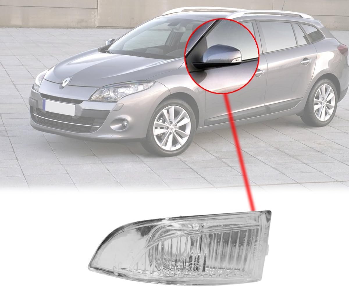 Buitenspiegel Indicator Links Wit - Compatibel met Renault - Hoogwaardige ABS - Waterdicht en UV-bestendig - ShopVlot
