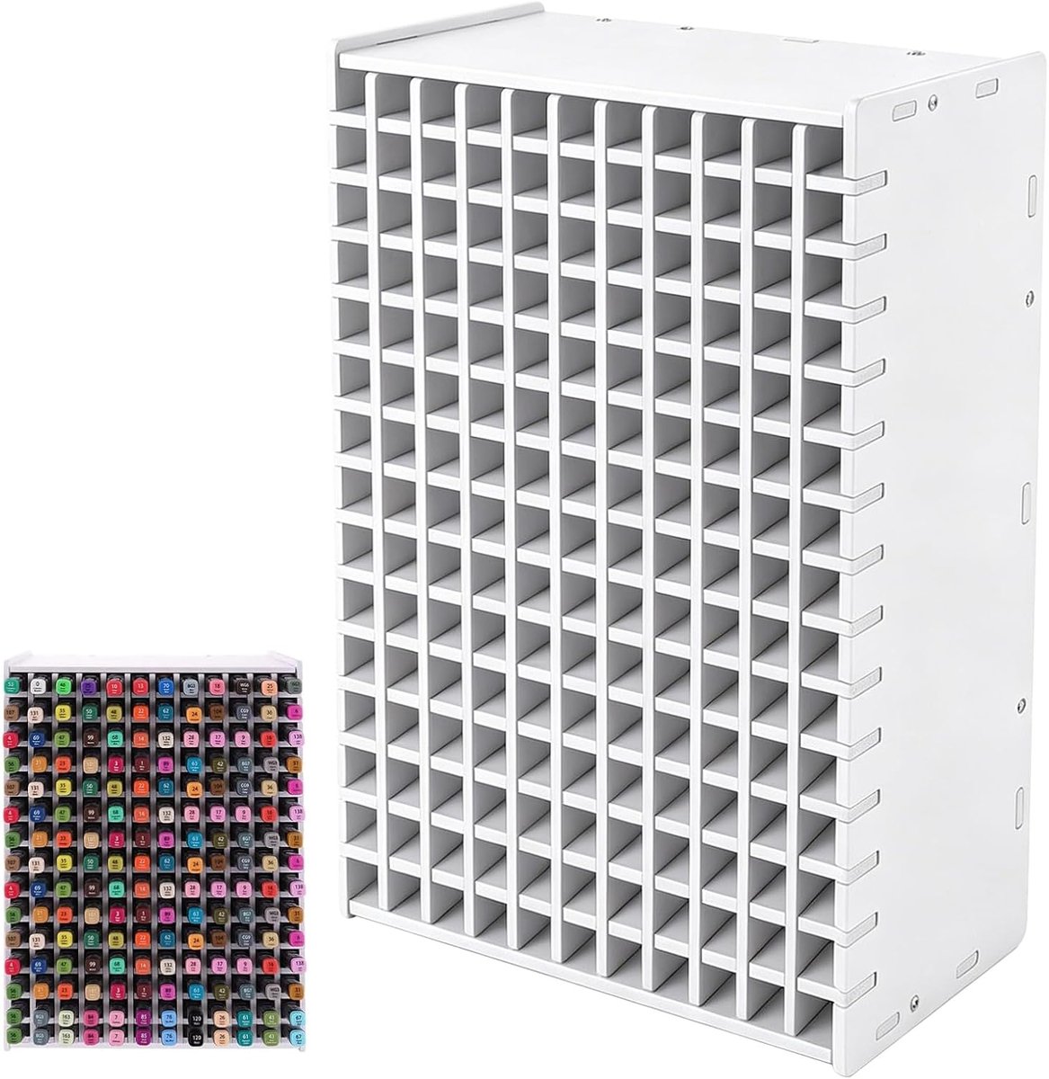 Desk organiser met 180 vakken - grote pennenhouder 35 x 13 x 27,5 cm - opslag voor stiften en potloden - ShopVlot