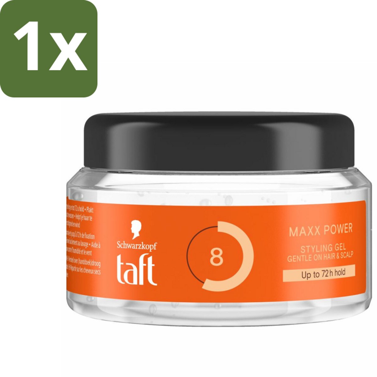 1 x Taft - Maxx Power 8 - Styling Gel - Maximale controle - 250 ml - Maximal Hold - Stylen - Kapsel Fixatie - Haartype - Styling Gel