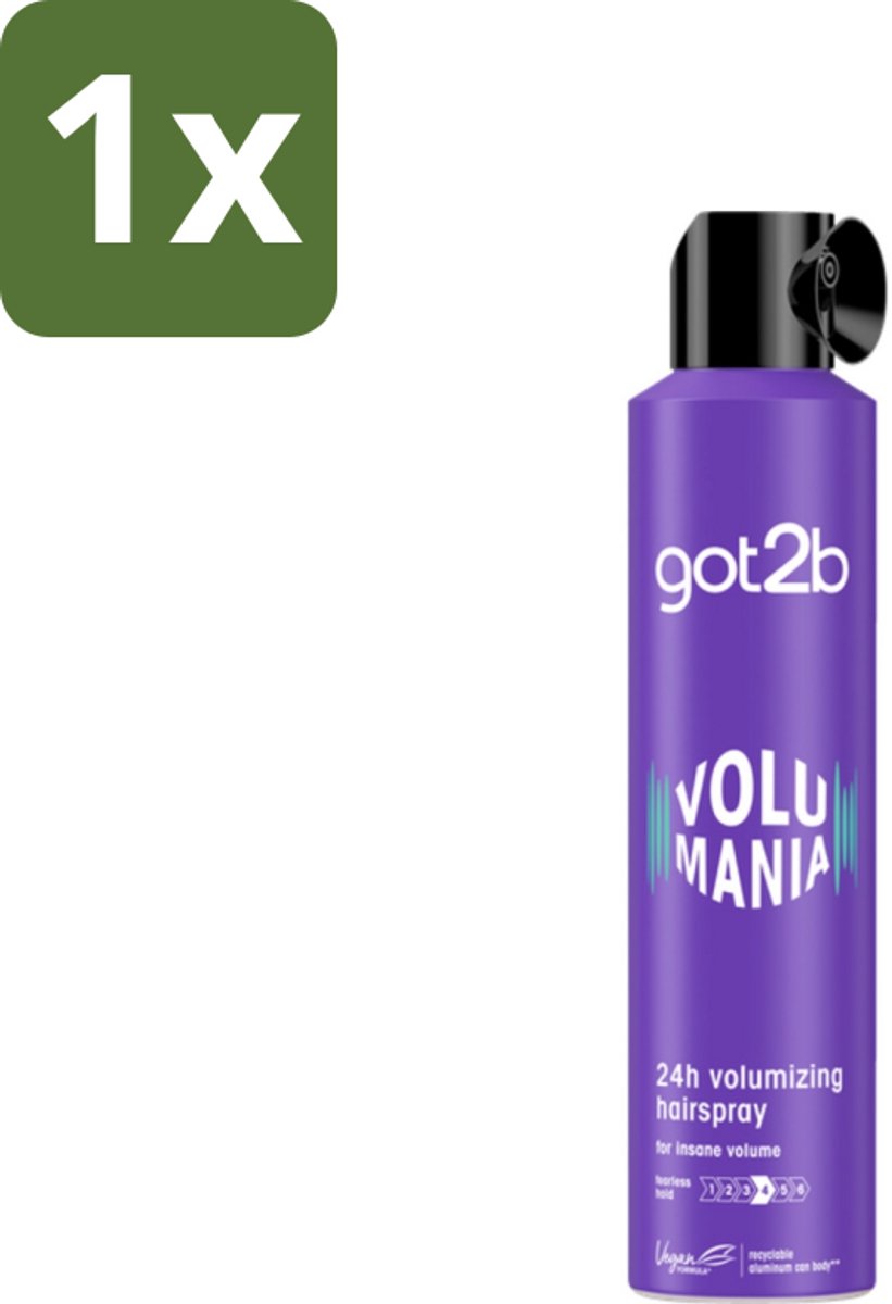 1 x Got2B - Haarspray - Volumania - 300 ml - Haarspray - Volume - Body - Hold - Vegan Haarspray