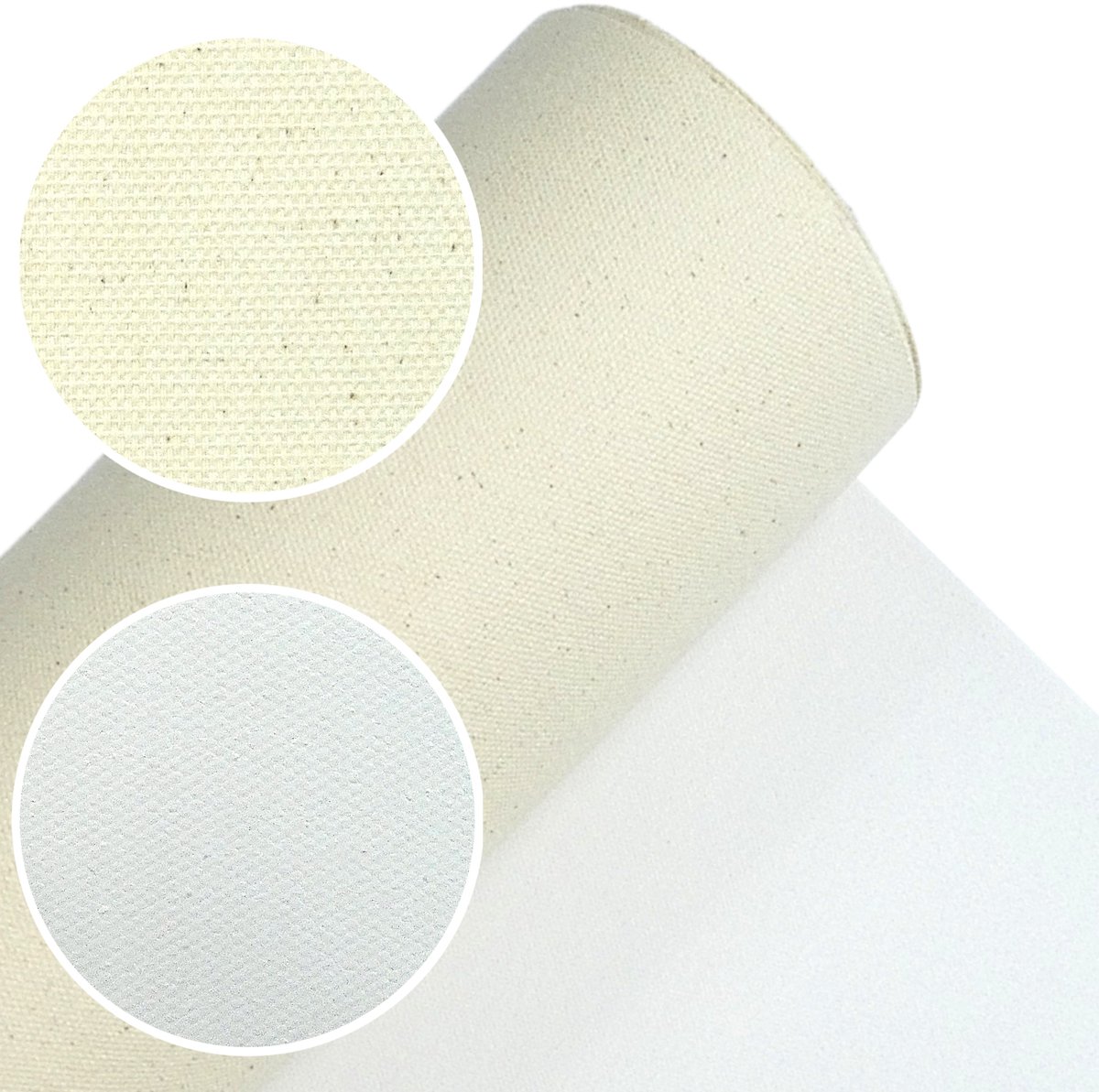 Phoenix Katoenen Schilderdoek 380g/m², 2,1x10m, Wit, Gesso