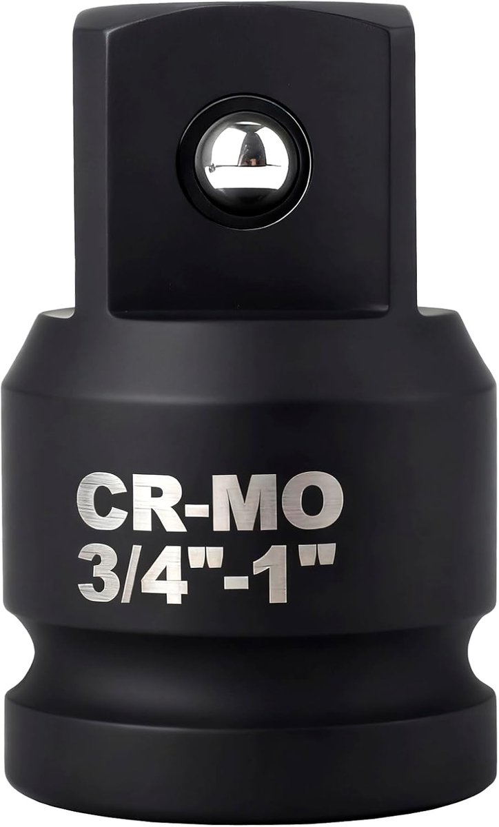 Impact socket adapter 3/4" F naar 1" M - Cr-Mo staal - veilige vergrendeling - ideaal voor krachtige toepassingen - ShopVlot