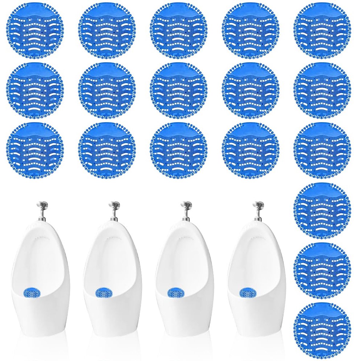 Urinaalstrainer met geur - 18 stuks urinaal inzetmat - universeel met spatscherm - langdurige geurbehoud - ShopVlot