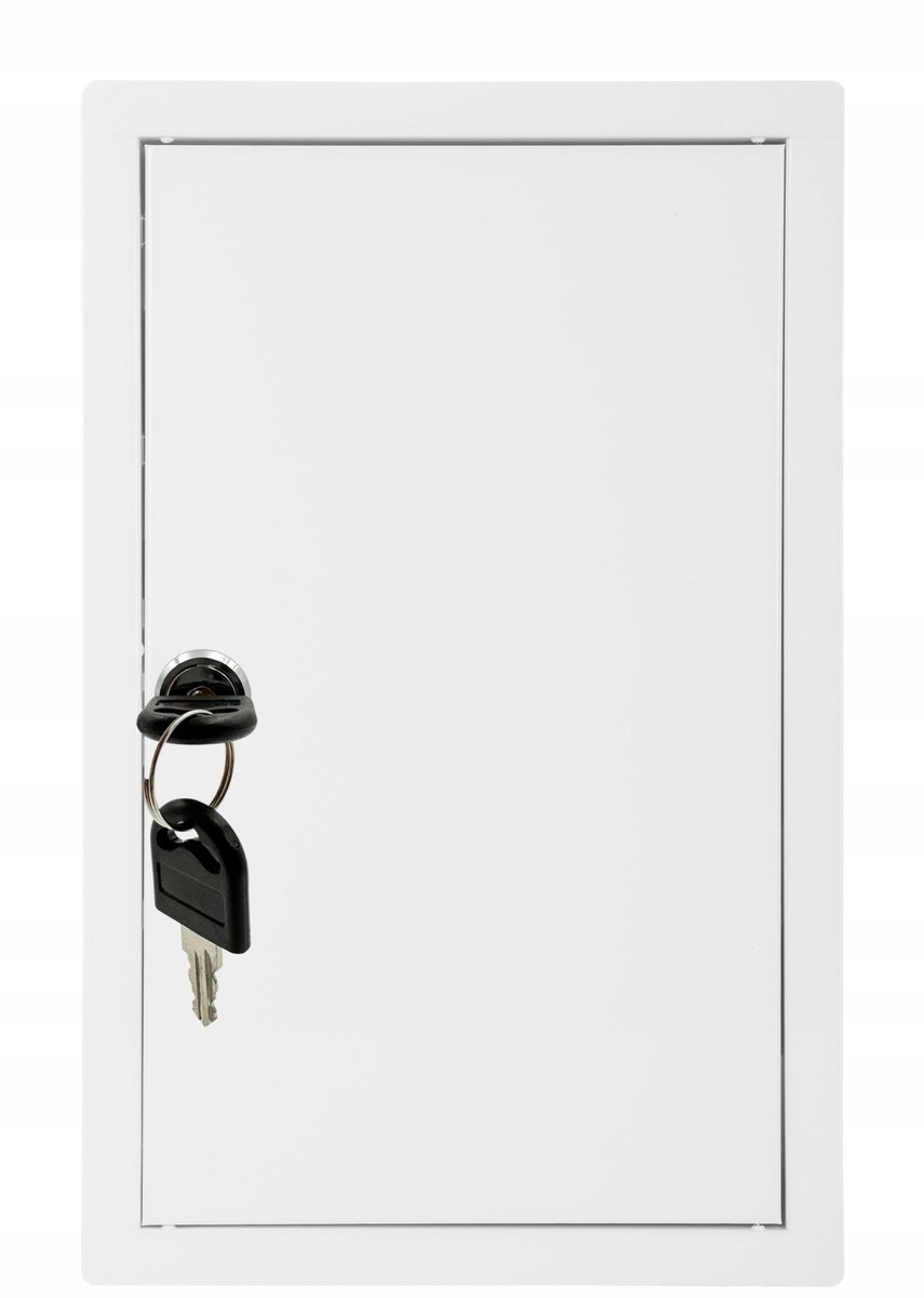 Witte Metalen Toegangsdeur 30x50 cm met Sleutel