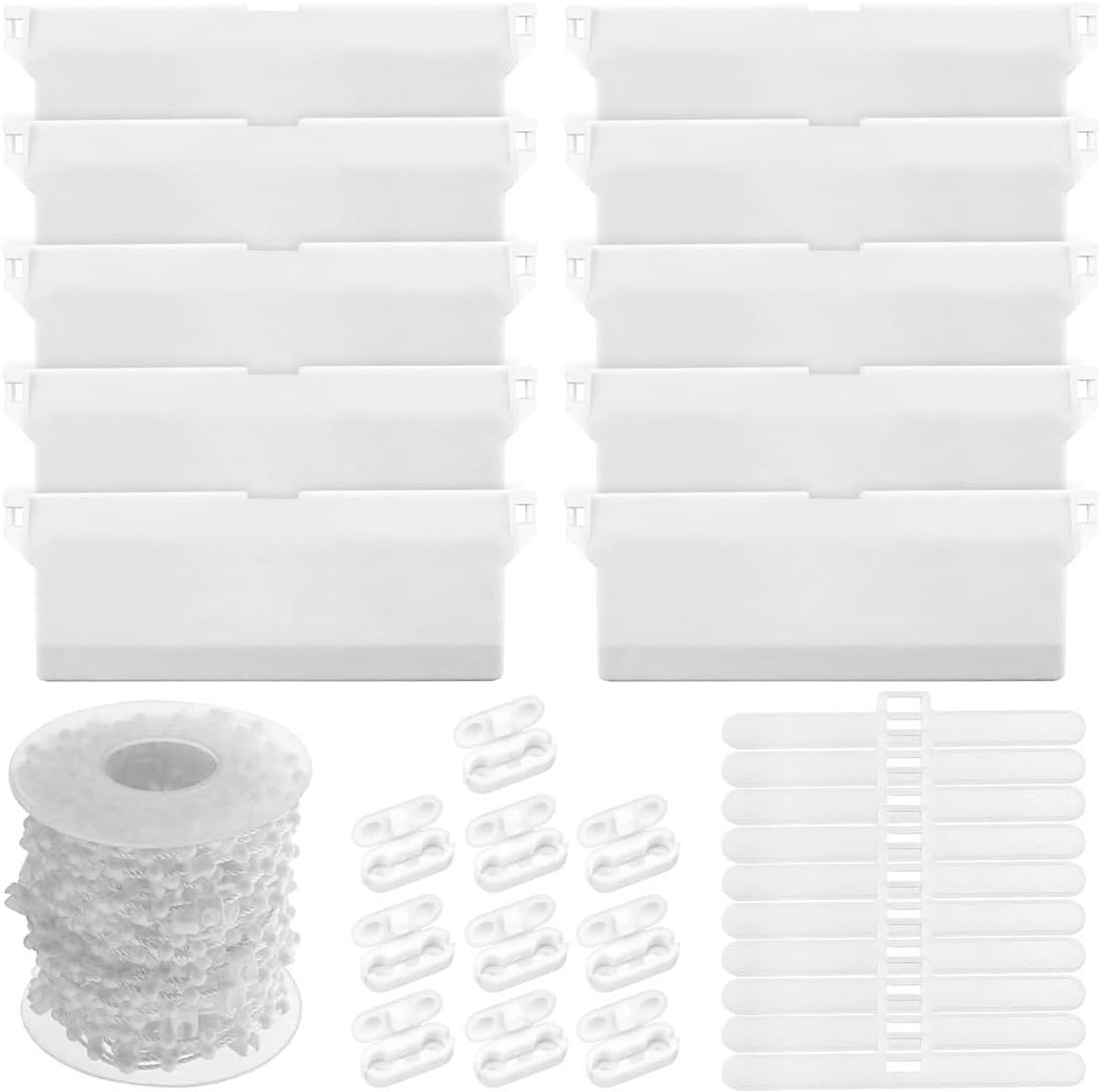 Verticale jaloezie gewichten set - 89mm wit - inclusief 10 m ketting - ideaal voor reparatie en vervangingen - ShopVlot