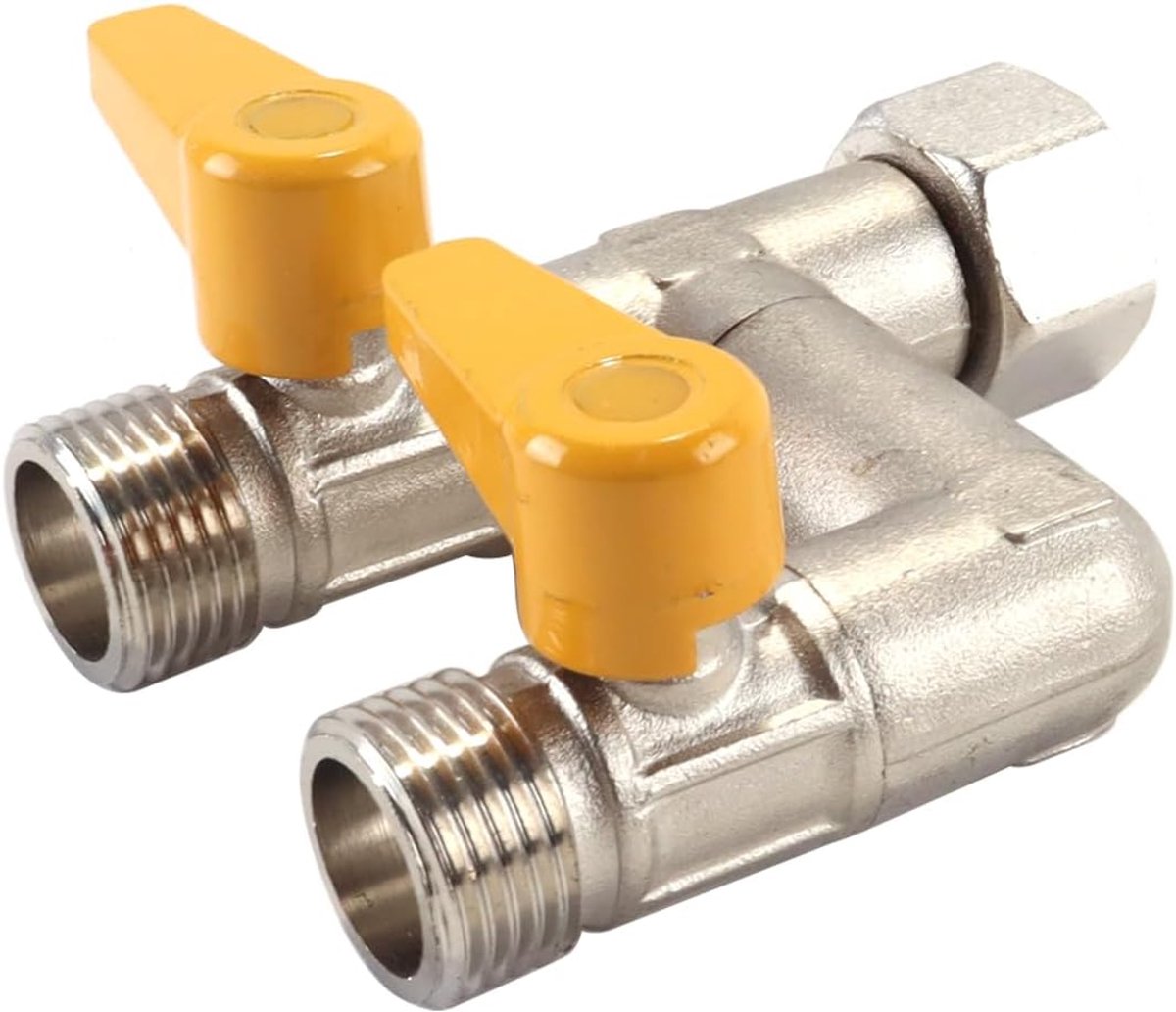 H-kogelkraan 1/2 inch - 3-weg gaskogelkraan - duurzaam koper - eenvoudig afsluiten - ShopVlot