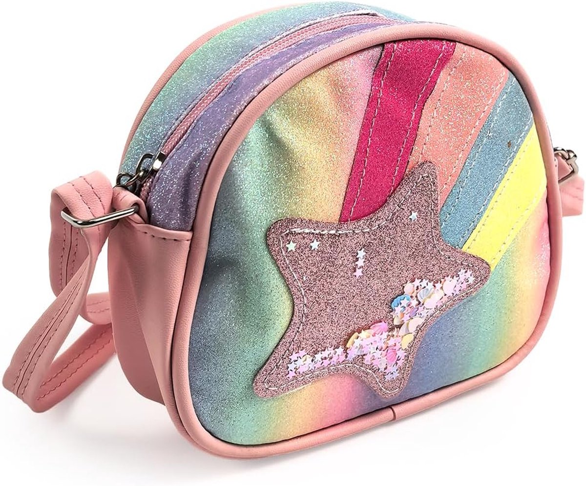 Kindertassen lichtroze - schoudertas - vrolijk design - ideaal voor school - ShopVlot