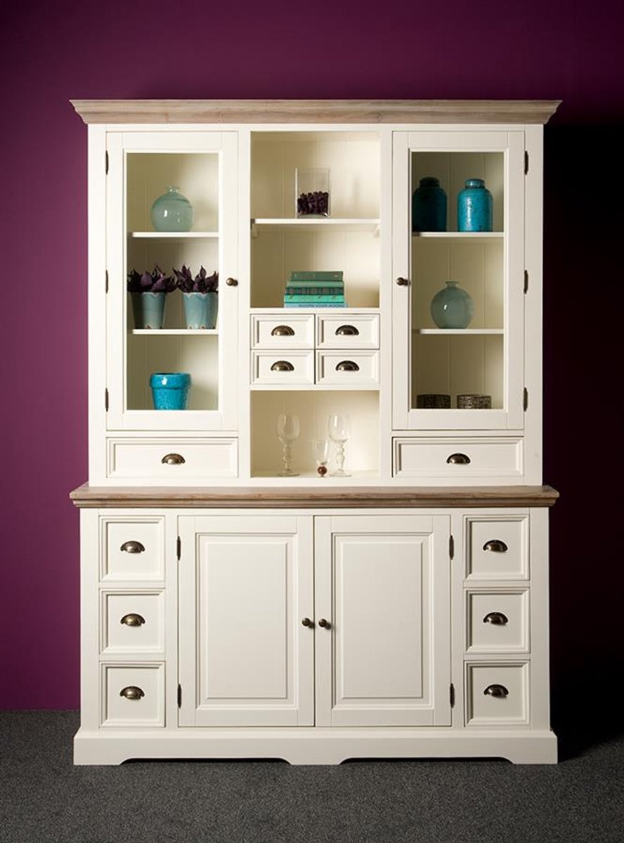 Tower Living Buffetkast Fleur - Wit Hout - 164x50x220cm