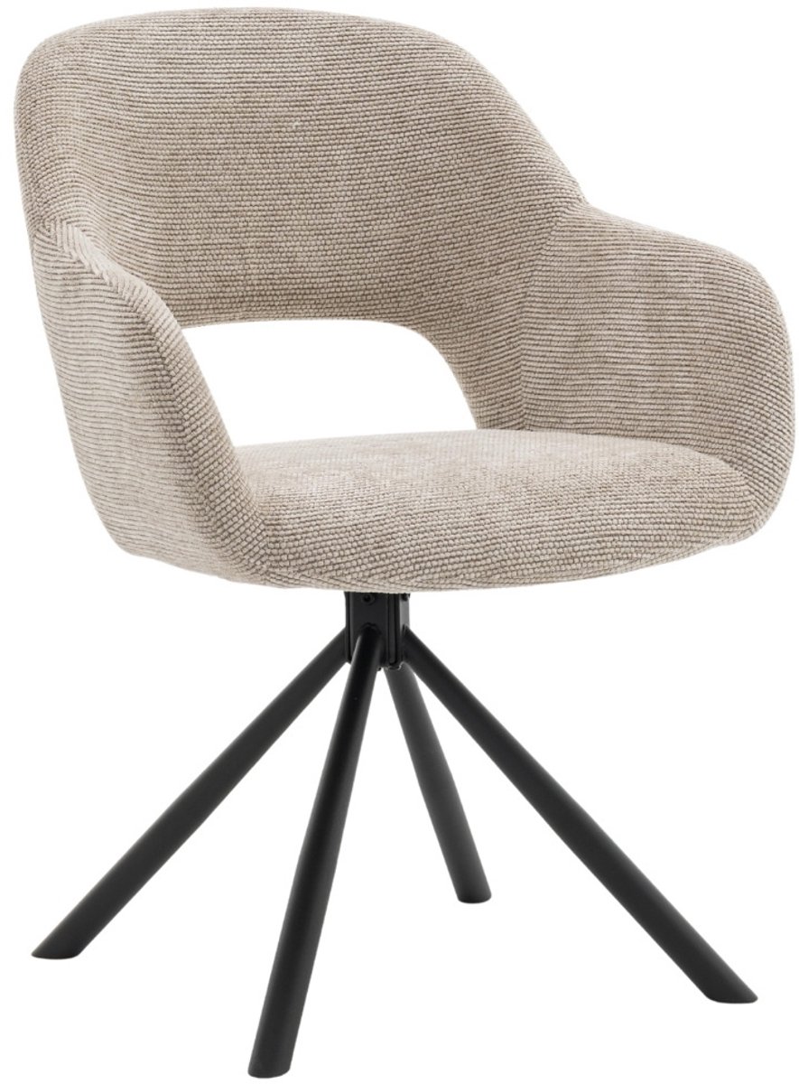 DÉJA Living Eetkamerstoel Livia - Taupe - Draaibaar - Set van 2