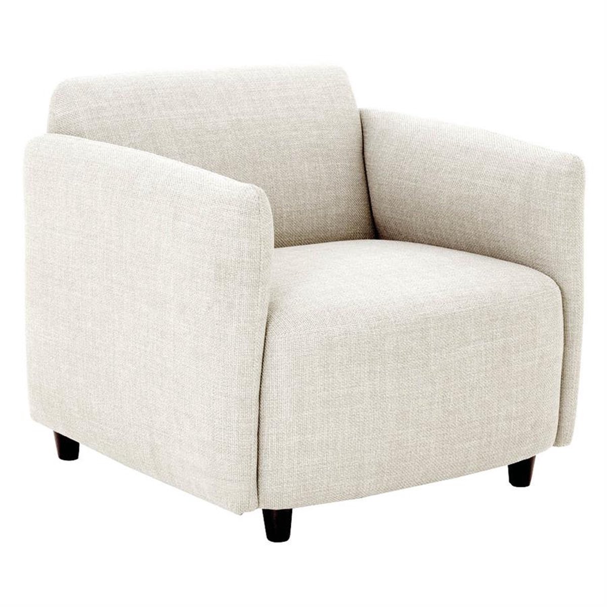Tower Living Fauteuil Bradfort - Wit Stof - Met Armleuning - 84x84x76cm
