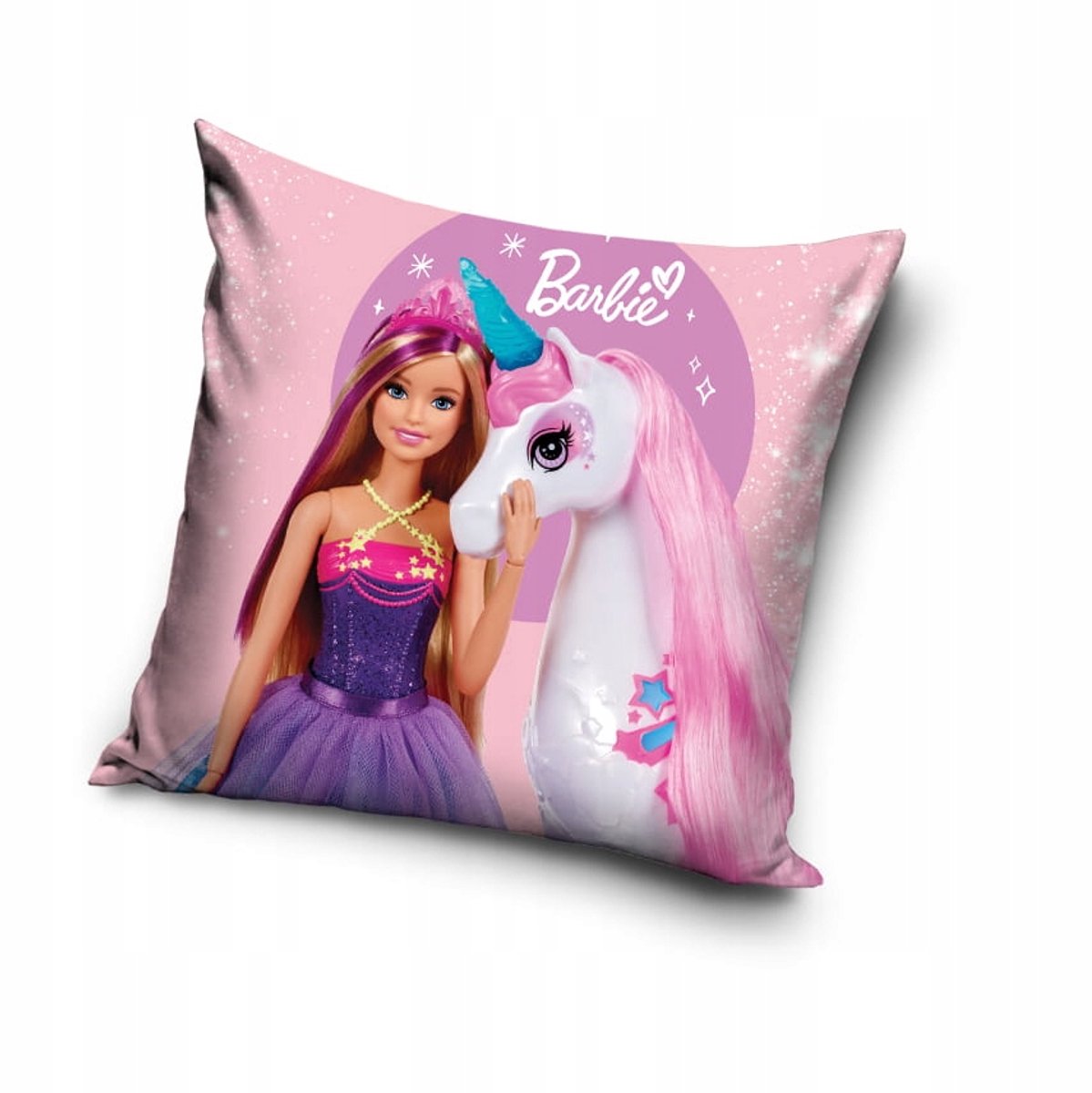 Kinder Kussenhoes 3D Barbie & Eenhoorn 40x40 cm