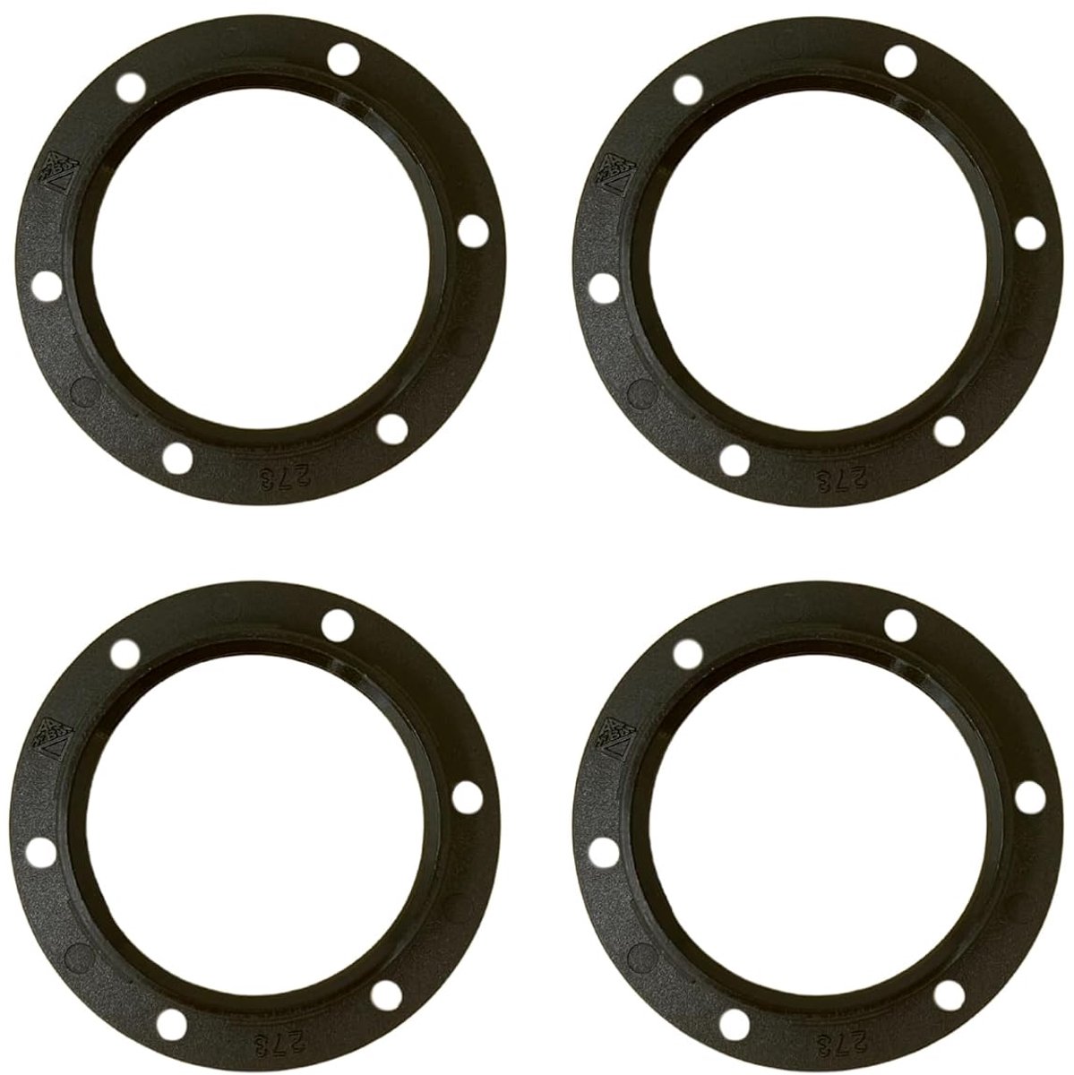 Pack of 4 black washers for E27 lamp socket, thermoplastic clamp rings for lampshades, compatible with standard E27 - ShopVlot