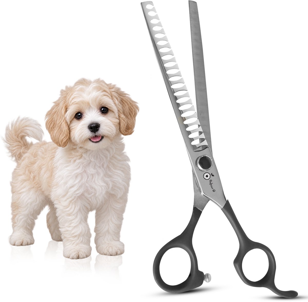 Professor Q Professionele Chunkerschaar Hond – 8 Inch – Japans J2-staal – Hondentrimschaar voor Blenden & Modelleren
