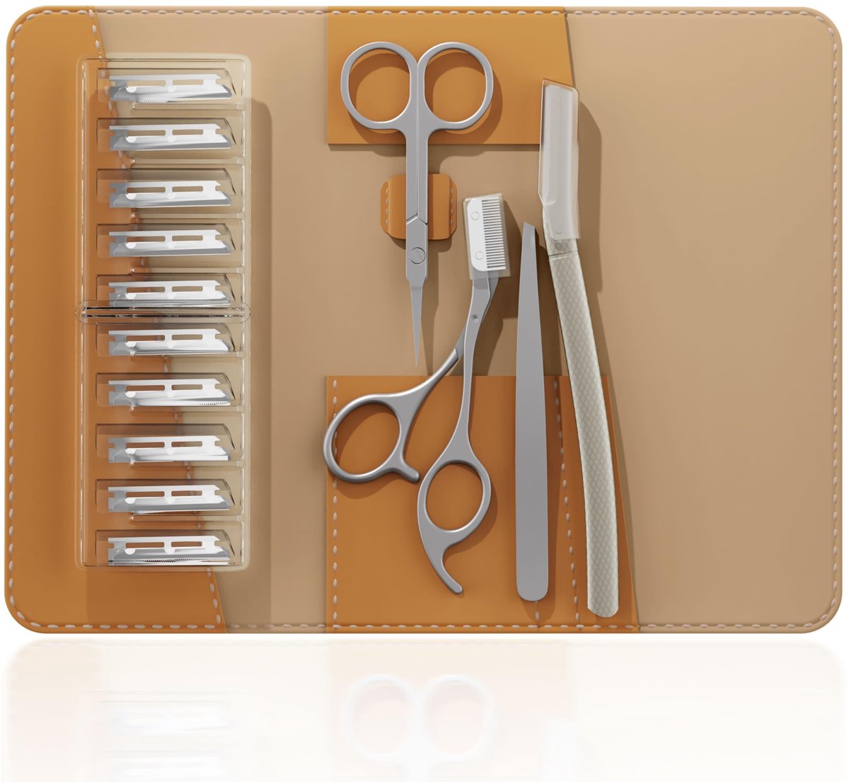 Solidchoice - 4-in-1 Wenkbrauwset met Pincet, Schaar en Scheermesje