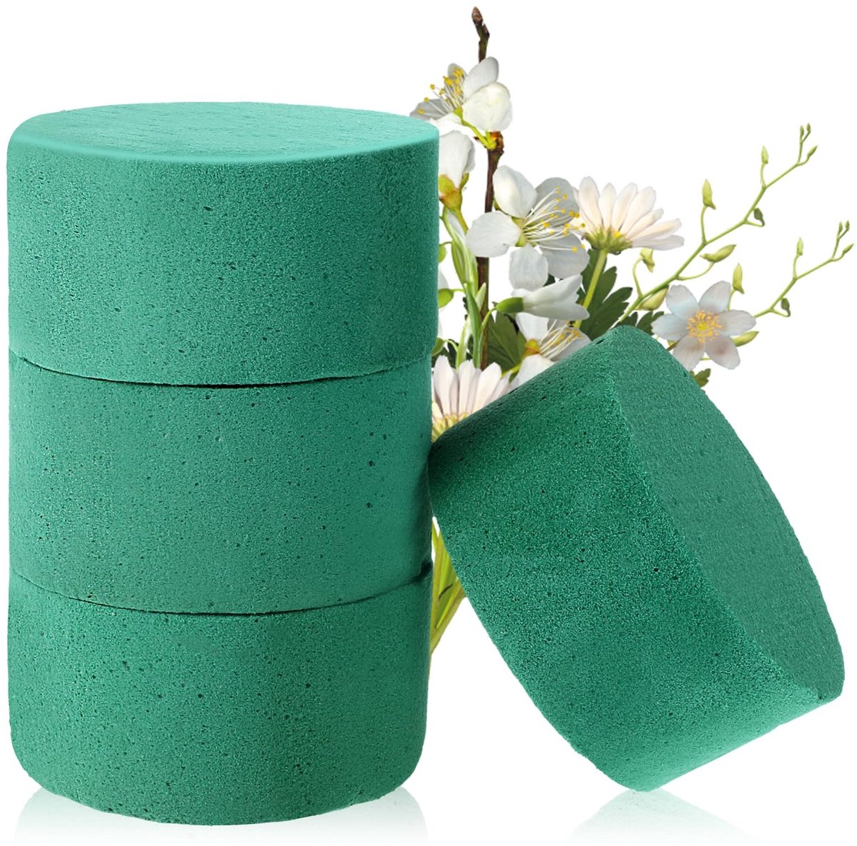 Solidchoice - Set van 4 Ronde Bloemschik Foam voor Bruiloft Decoratie