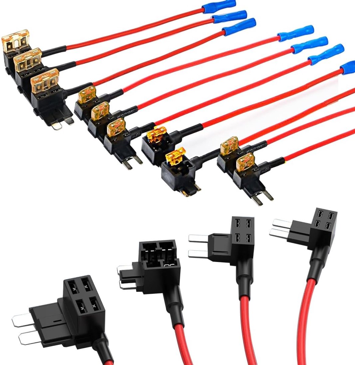 Solidchoice - 10-Pack Zekeringhouders voor Auto met Diverse Types