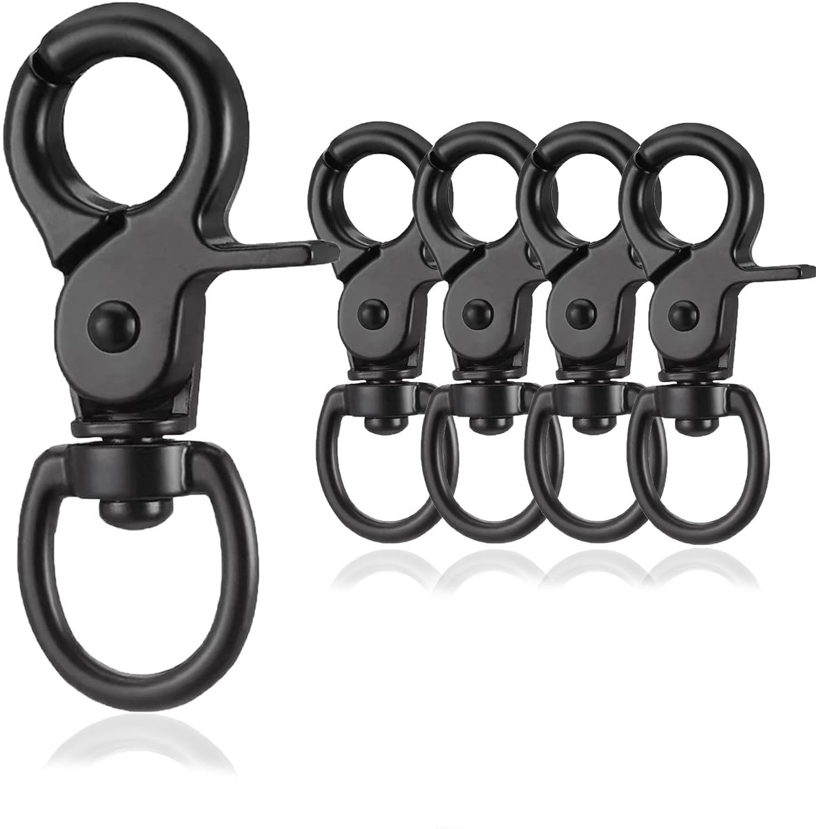 Solidchoice - Set van 5 Draaihaak Carabiners voor Sleutels en Huisdieren