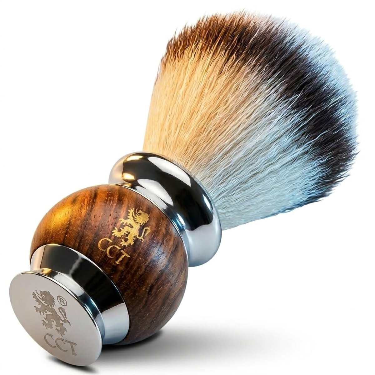 Solidchoice - Luxueuze Scheerkwast van Hout en Roestvrij Staal