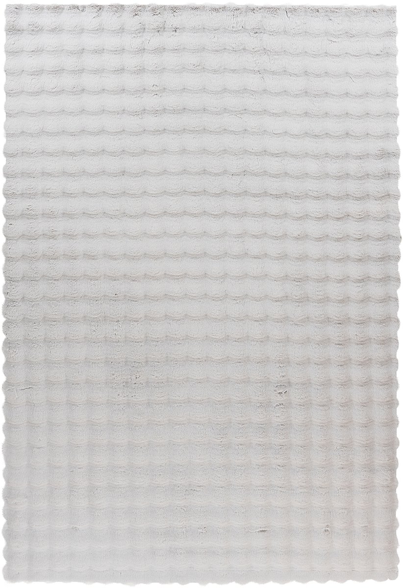Padiro hoogpolig shaggy vloerkleed 160 x 230 cm - grijs - scandi geometrisch patroon - geschikt voor vloerverwarming - van polyester