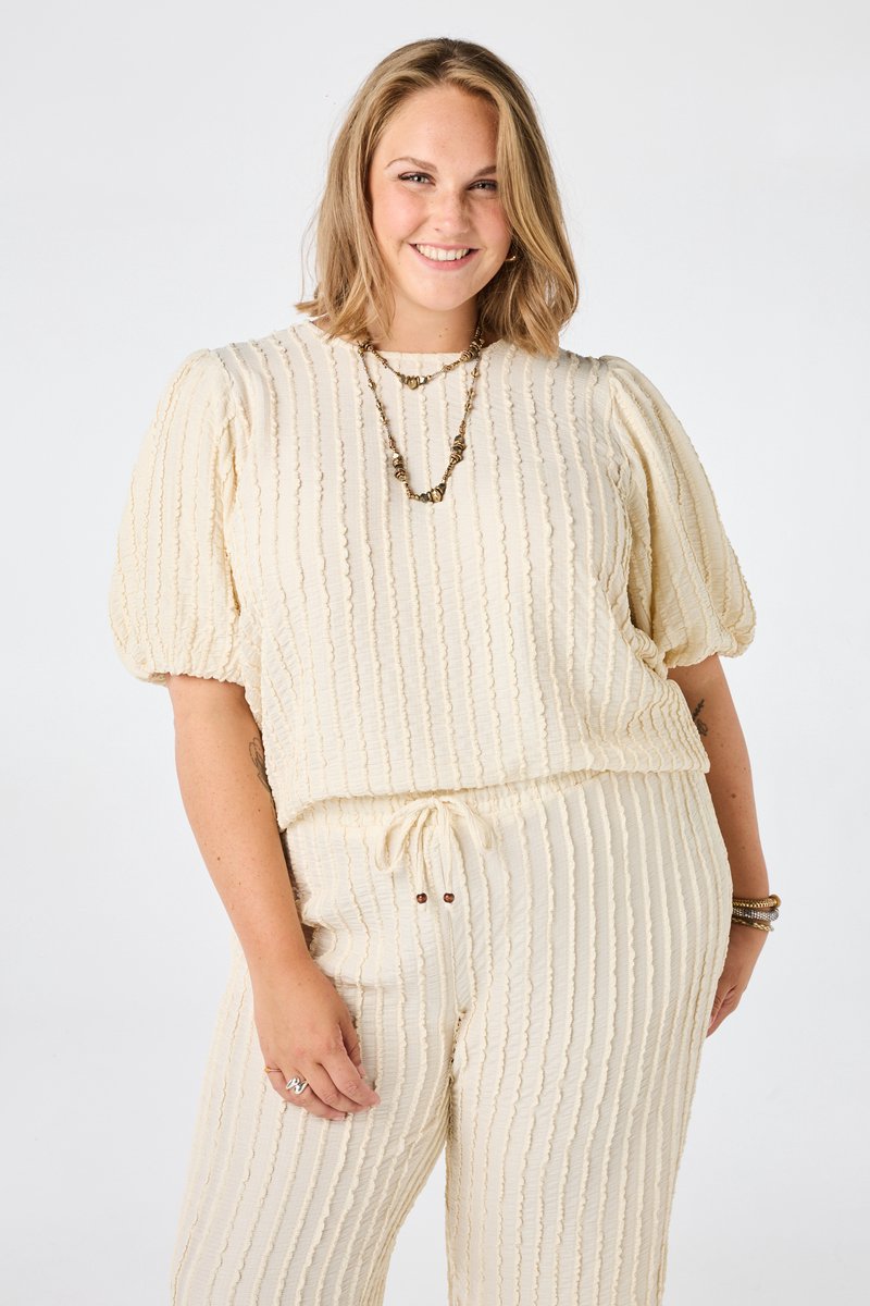 MS Mode Top Top met pofmouwen