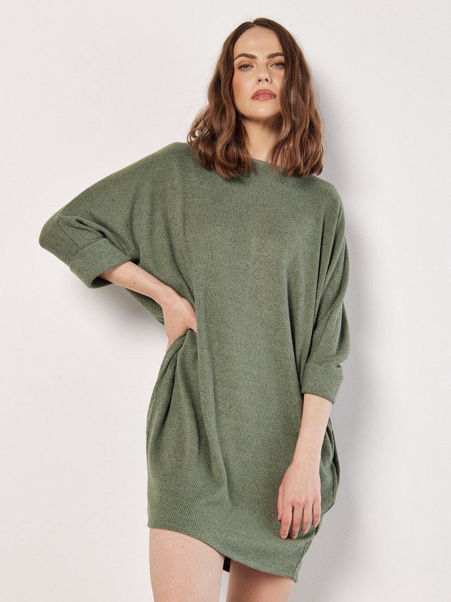 Cocoon-minijurk met ribboord