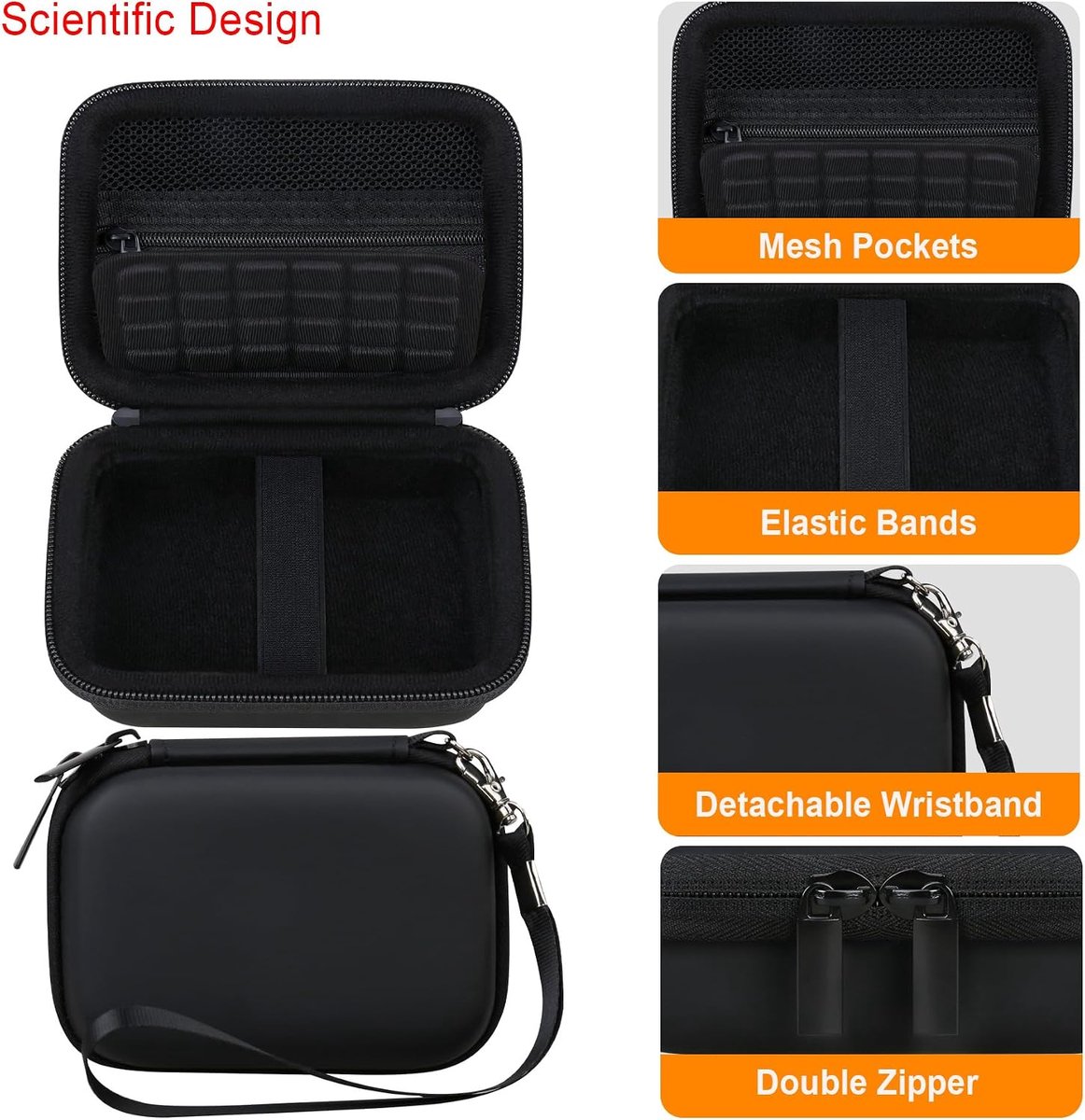 Elonbo Camera Bag for KODAK PIXPRO FZ55 / FZ53 / FZ45 / FZ43 16MP Digital Camera, Vlogging Camera Storage Bag Travel thumbnail 3