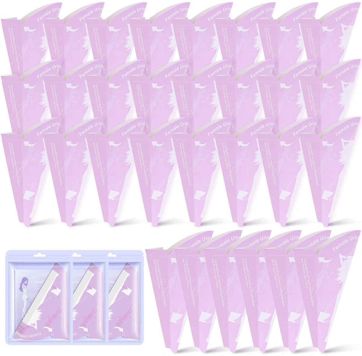 Solidchoice - 30 Stuks Draagbare Urinella voor Vrouwen