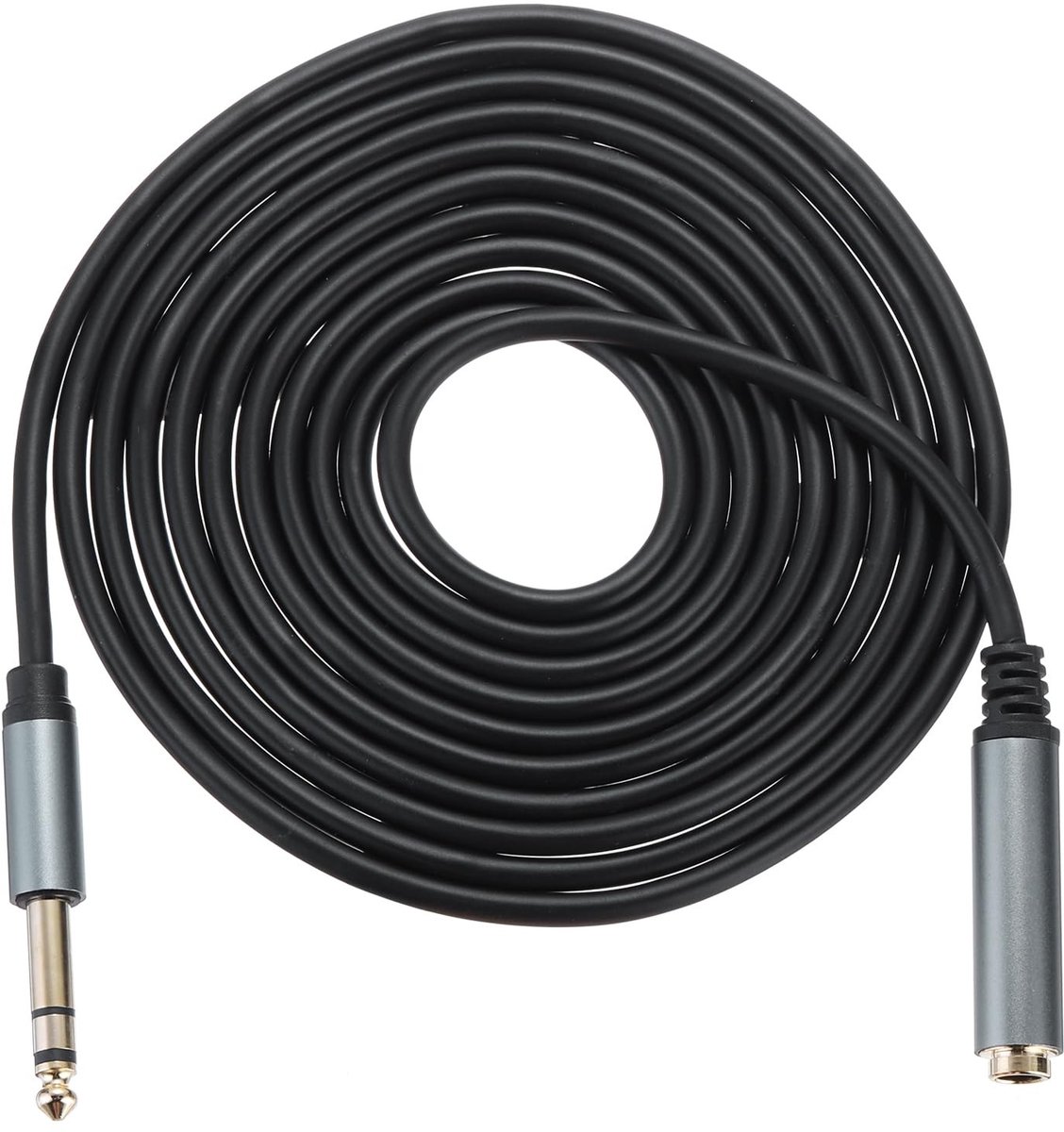 Solidchoice - 6.35mm 1/4 Inch Plug naar Bushing Audio Aux Jack Kabel 9.8 Foot