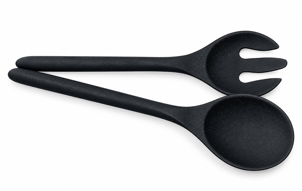 Excellent Houseware - Salade Bestek - Slabestek - Sla Bestek - Melamine - Antraciet