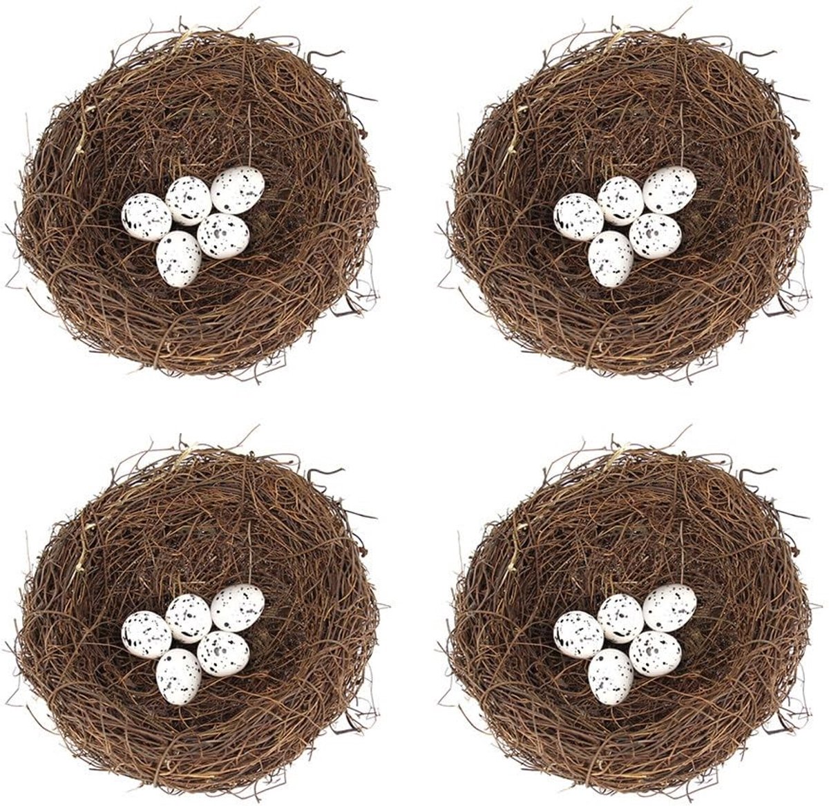 Solidchoice - Handgemaakte Rieten Vogelnest Mini Decoratie voor Tuin
