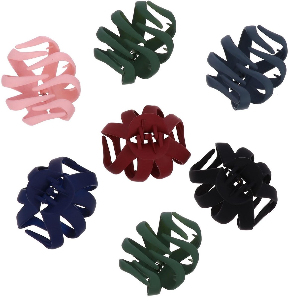 Solidchoice - Set van 7 Haarclips voor Vrouwen in Verschillende Kleuren