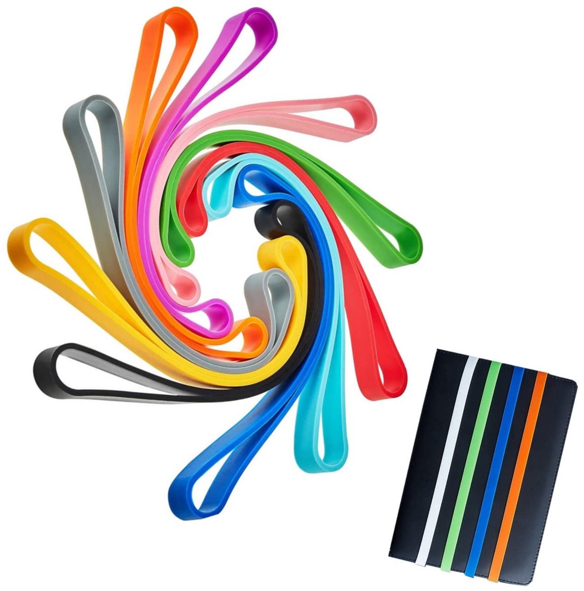 Solidchoice - Set van 10 Grote Silicium Elastieken in Diverse Kleuren