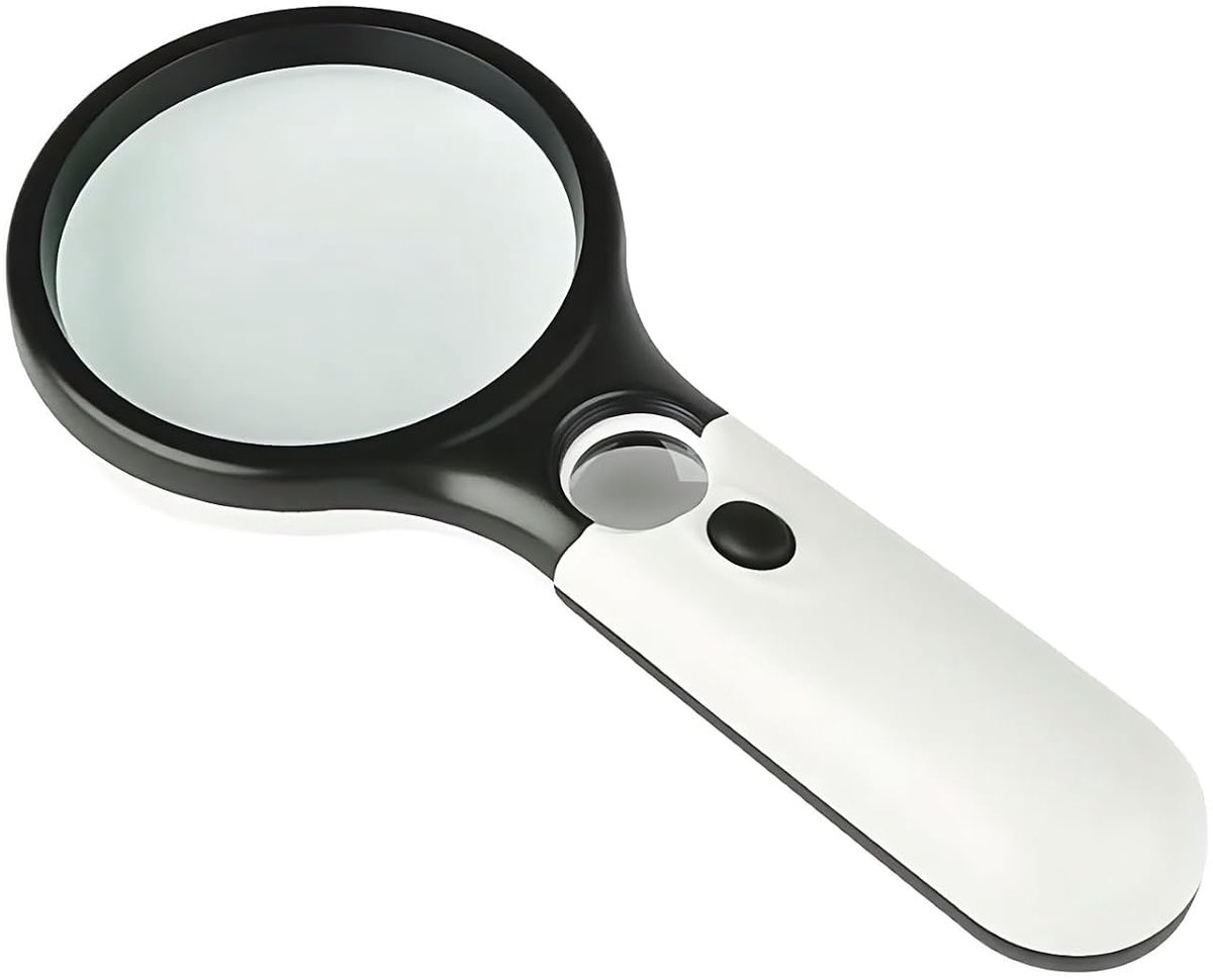 LISM-Deze set bevat drie vergrootglazen met ingebouwde achtergrondverlichting. Deze draagbare, handzame vergrootglazen bieden een hoge vergroting en zijn Geschikt voor oudere lezers.