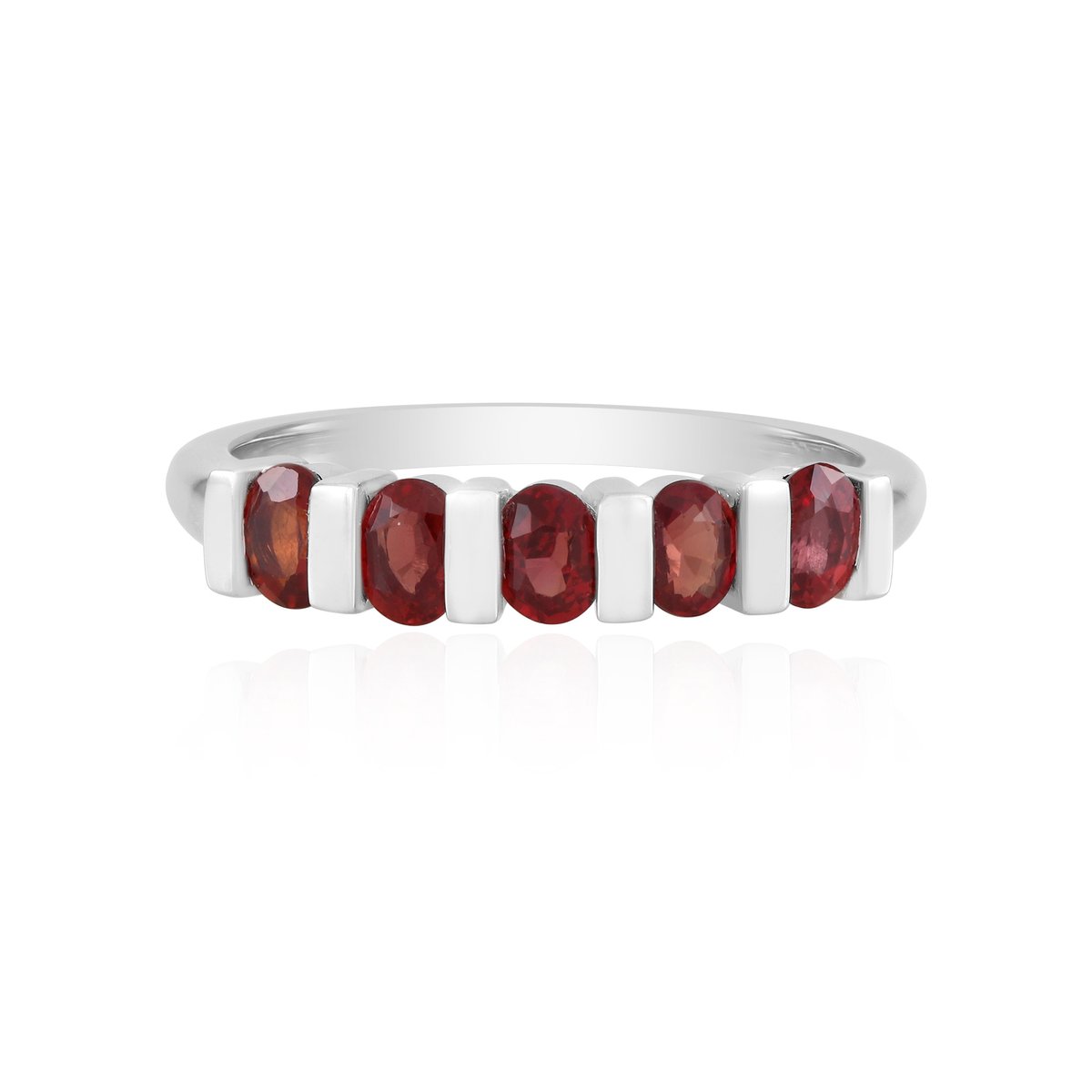 Cavill - Zilveren Ring 925 Sterling Zilver Verguld - 0,99 ct Tanzaniaanse Robijn Ovaal Geslepen - Elegante Damesring Speciale Gelegenheden