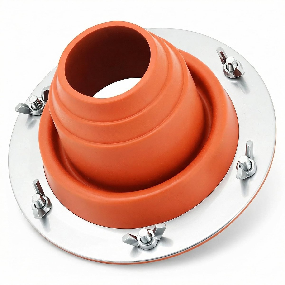 Solidchoice - Silicone Huls voor Tentkachel Buizen met RVS Afsluitflens