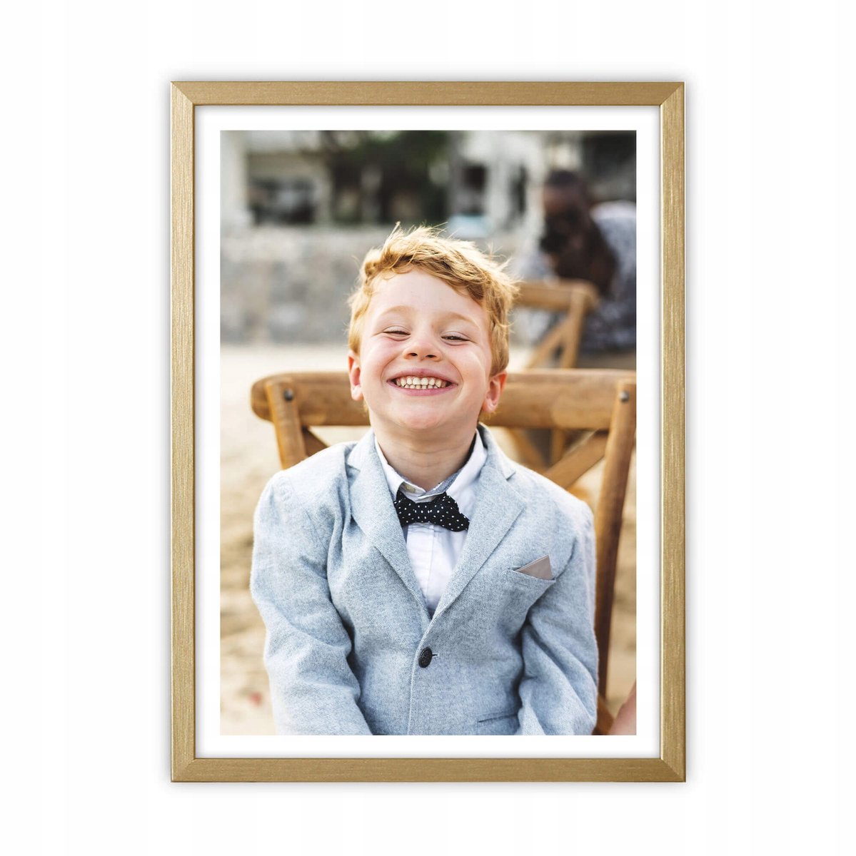 Houten Fotolijst Goud 10x15 cm met Glas