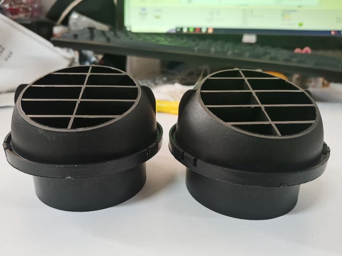 Solidchoice - Set van 2 Luchtuitlaten voor Vloerverwarmers, 75 mm