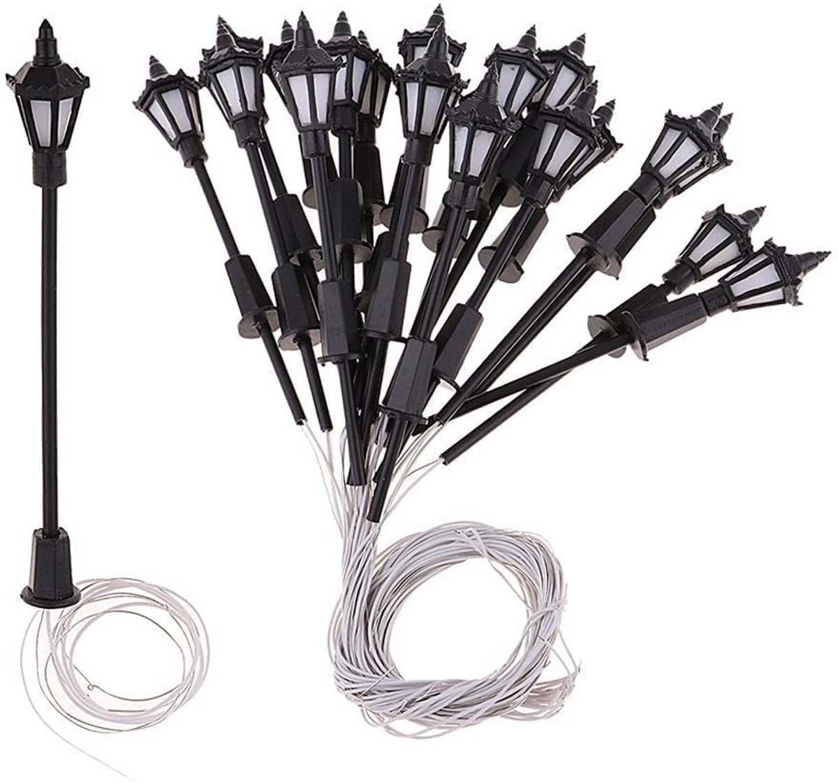 Solidchoice - Mini LED Licht - Modelbouw Accessoires - Wit - Landschap Decoratie - Voor Park en Spoorweg - 20 Stuks