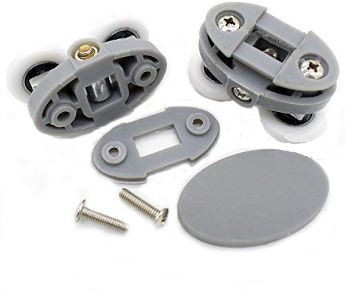 Solidchoice - Set van 4 Dubbele Douchedeur Rollen met 23mm Diameter