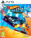 Hot Wheels Let's Race: Ultimate Speed! PS5 game cover met een raceauto en andere auto's op een racecircuit.