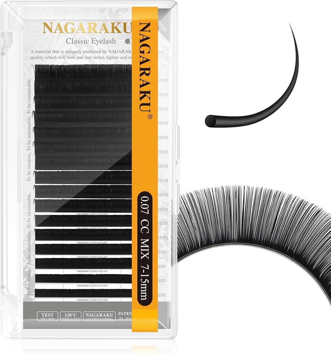 NAGARAKU Eyelash Extension Classic Individual 1:1 Eyelash Volume Single Professional Eyelash Natural Semipermanent - ShopVlot
