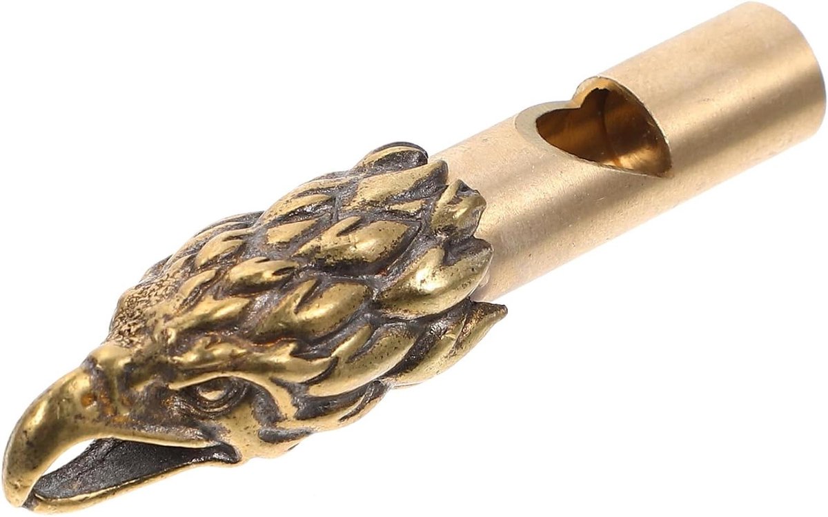 Hondenfluit Sleutelhanger - Huisdier Trainingsfluit - Honden Training - Mini Koperen Ambacht - 6x1.3x1.3CM - Goud