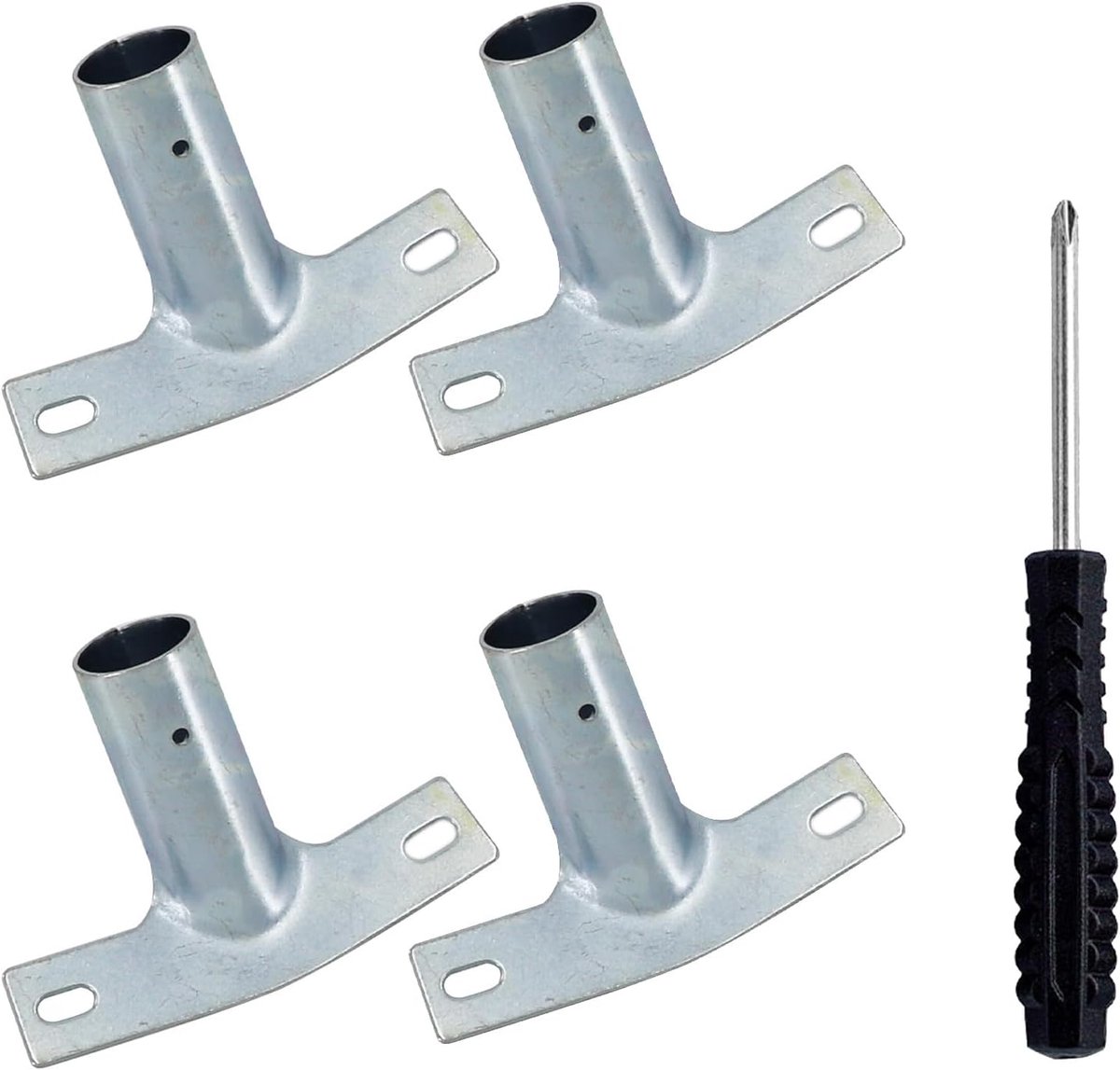 4 stuks bezemsteelhouder met schroeven en schroevendraaier, bezemsteelhouder voor stelen, 23-24 mm, voor universele - ShopVlot