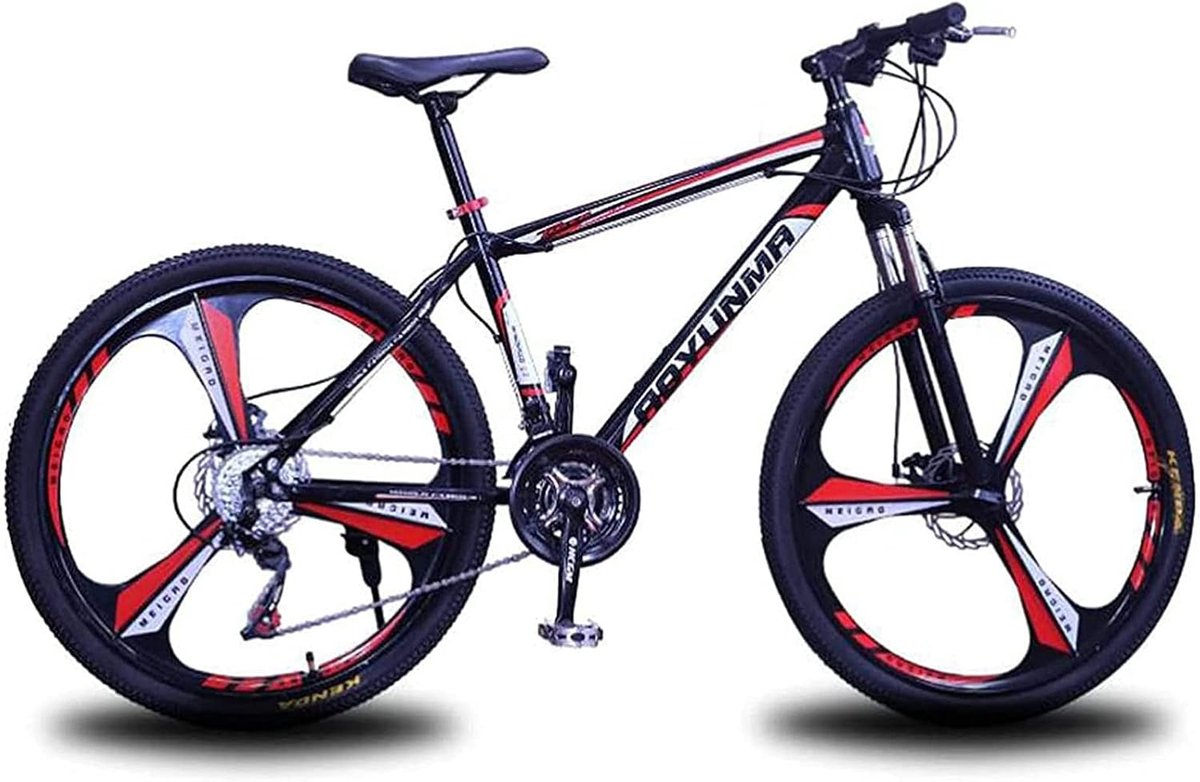 26 inch Mountain Bike for Adults 21/24/27 Speed Lightweight Aluminum Frame Double Disc Brake Full Suspension - ShopVlot